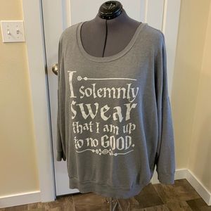 🪄 HP “I Solemnly Swear…” Sweatshirt Plus Size 6 (fits 30w)